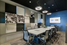 办公室小会议室背景墙效果图