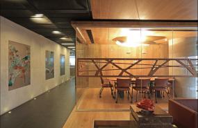 简约风会议室背景墙3d模型图片