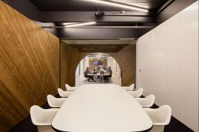 办公室会议室背景墙装饰画装修效果图片