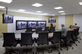 办公室会议室背景墙设计效果图片