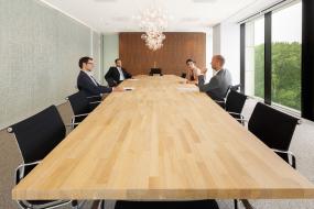 大型会议室背景墙壁纸效果图片