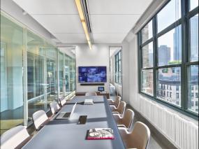 公司会议室背景墙装修效果图片