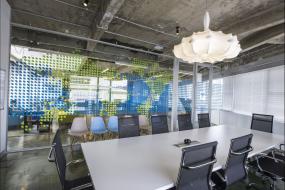 流行公司会议室背景墙效果图片