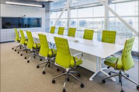 会议室背景墙布艺软包装修效果图