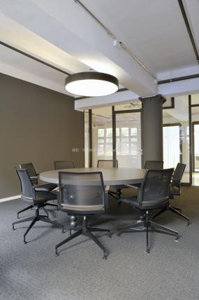 小型会议室背景墙壁纸装修效果图片