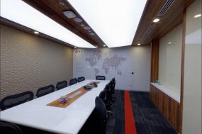 现代简约会议室背景墙设计效果图片