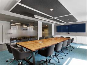 温馨简欧式风格会议室背景墙效果图