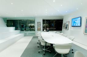 2018现代会议室背景墙设计效果图片