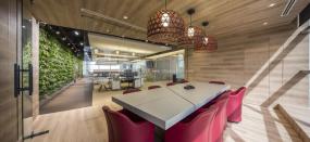 简约式会议室格栅灯装修图片