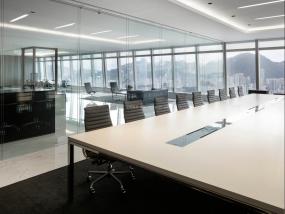 现代小型办公会议室装潢装修效果图