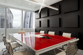 小会议室室内落地窗装修效果图片