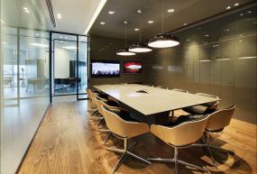 地中海装修风格多媒体会议室效果图