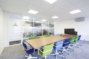 小型会议室墙壁纸效果图片