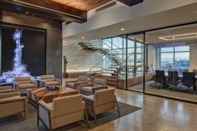 中式会议室遮光帘装修效果图片