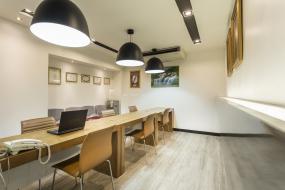 小会议室墙砖背景墙装修效果图