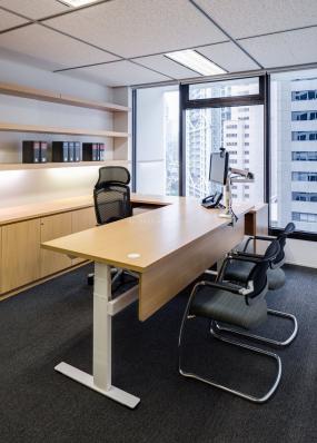 老板办公室简约背景墙装修图