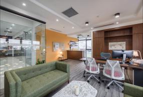 现代简约董事长办公室装修效果图