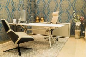 现代老板办公室背景墙设计效果图大全