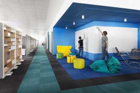 300平长型办公室装修效果图