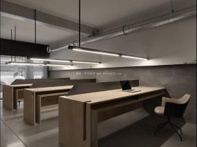 100平办公室摆放效果图