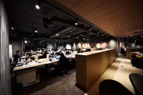 100平敞开式现代办公室