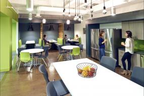 80平米个性办公室吊顶装修效果图