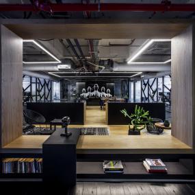 现代办公室效果图