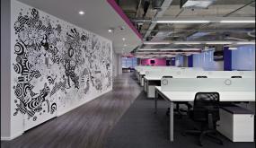 现代办公室风格室内设计效果图展示