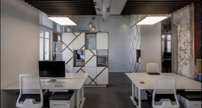 现代办公室风格刚装修效果