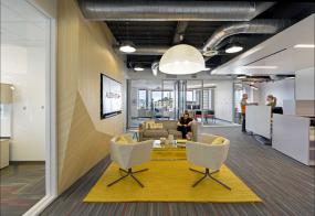 时尚办公室室内隔断装修效果图片