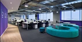 现代办公室风格室内效果图展示