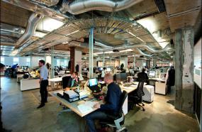 大办公室灰色地砖装修效果图片