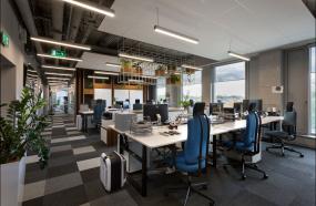 现代办公室布置设计效果图