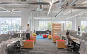 现代办公室布置室内装饰设计效果图