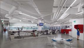 办公室装修灰色地砖效果图片