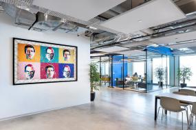 现代装修设计办公室效果图