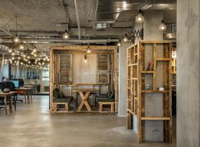 简单办公室门面装修图