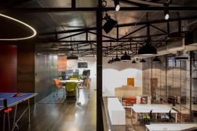 混搭设计风格大办公室效果图