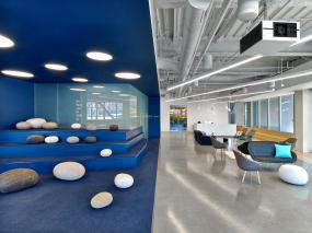 现代装修时尚简单办公室效果图