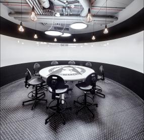 公司现代办公室布置设计效果图