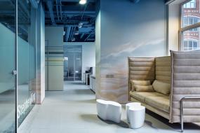 长型办公室装修效果图