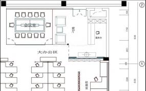 时尚办公室室内布置设计效果图