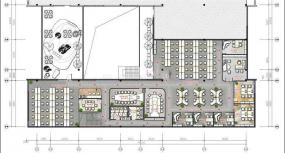 公司办公室布置效果图图片
