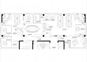 员工办公室室内布置设计效果图片2018