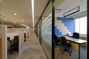 办公室玻璃隔断效果图片