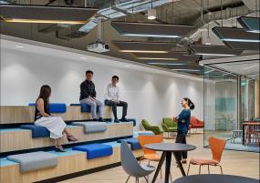 800平办公室装修实景图图片