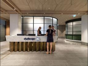 小型公司前台形象墙设计装修效果图片