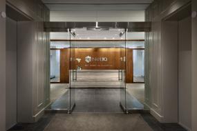 公司现代前台形象墙设计效果图