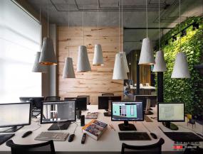 机械公司办公室室内装修效果图片2018