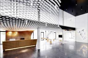 高端传媒文化公司办公室装修效果图